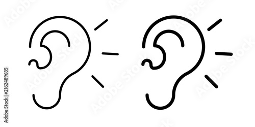 Quadro su tela Hearing icon line logos kit