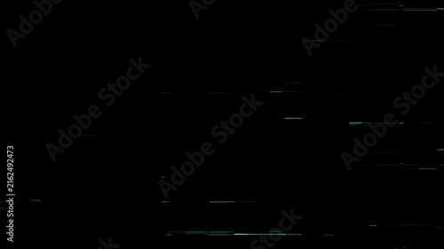 Chromatic Aberration - RGB color fringing visible on distortion lines. horizontal static lines and slight noise at the top and bottom for video editing 4k video