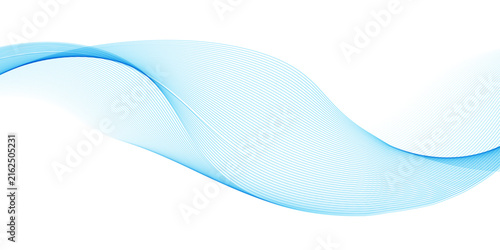 A futuristic blue abstract background featuring a digital wave pattern with flowing light curves and motion lines creates a sleek vector illustration for a modern web wallpaper design