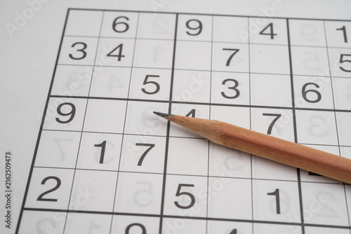 Fotografía Puzzle game to play for practice logical thinking.