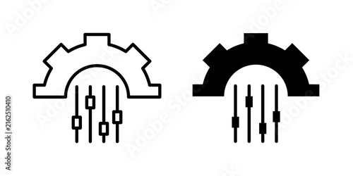 Obraz na plátne Mass customization icon simple symbols bundle