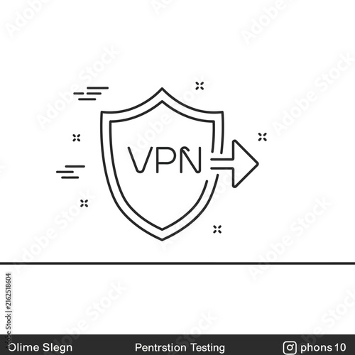 Secure VPN Connection Shield Icon Illustrating Online Privacy Protection.