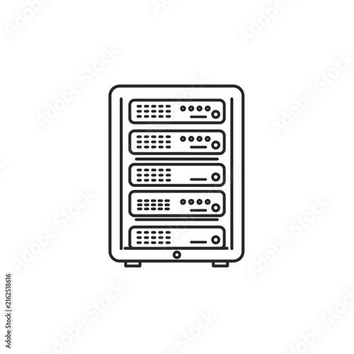 Server Rack Icon Technology Data Center Equipment.