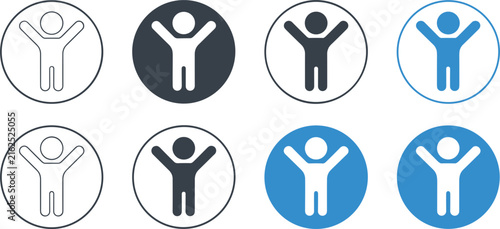 Flat of people with disabilities, mobility aids, and communication tools wheelchair user cane user d
