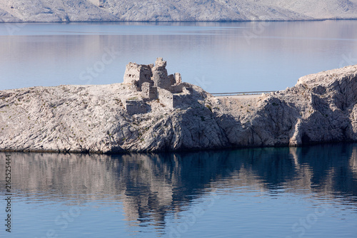 Croatia, Adria, Dalmatia, View of castle on pag island