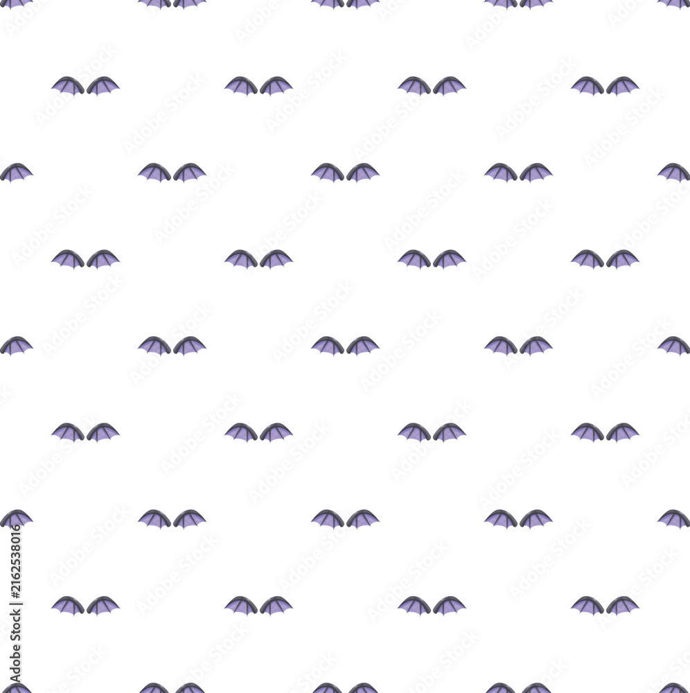 Fototapeta premium Repetitive bat wings creating a seamless pattern on white background