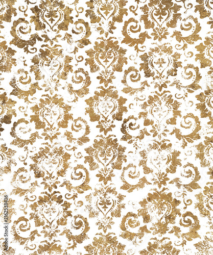 Fotografía Handmade Damask Stencil Overlay — Gold PNG