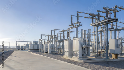 Modern Electrical Substation With High Voltage Equipment