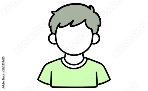 Schoolboy avatar character vector colorful icon for education and student concept