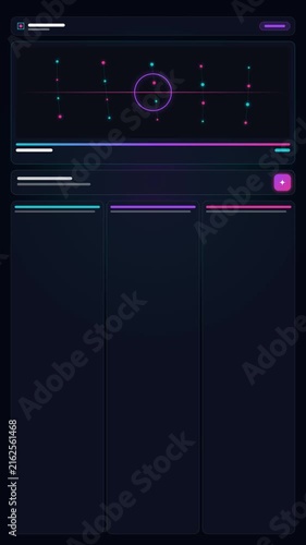 Dark Mode User Interface Dashboard Layout Template for Data Analytics