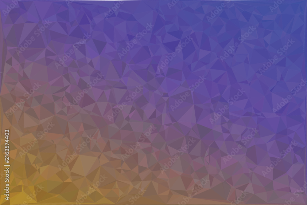 Obraz premium Low poly geometric background, with blue and, orange gradient triangles, isolated on a, white background