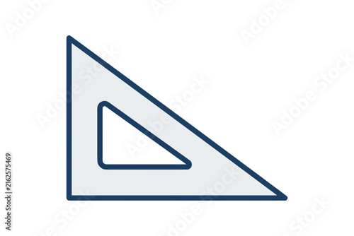 Triangle Ruler Vector Illustration