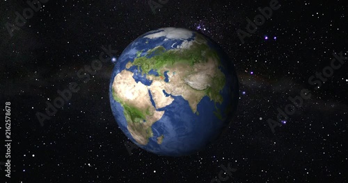Zoom in to Armenia from Earth. Satellite view of the Asia. 