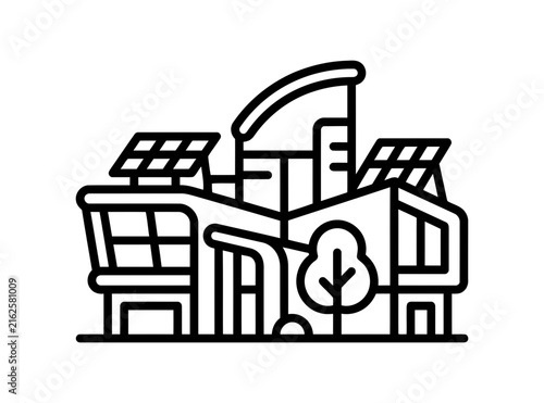 Sustainable Modern City Icon