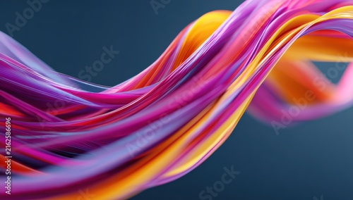 Abstract vibrant 3d colorful wavy background

