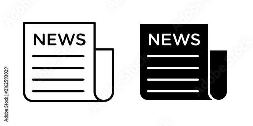 Newspaper icon flat clipart series