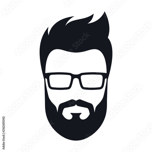 Foto Man with beard and glasses icon