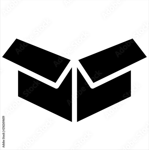 Open Cardboard Box Parcel Package Icon