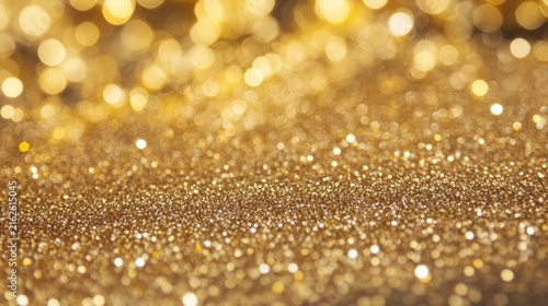 Golden glitter background with bokeh effect