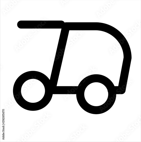 Delivery Scooter and Transport Vehicle Icon