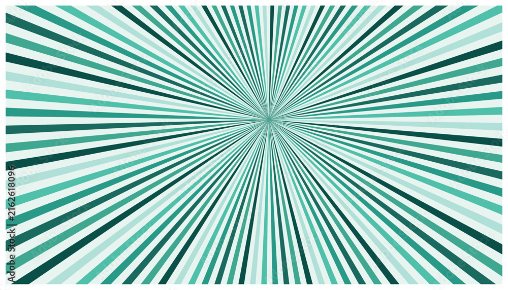 Obraz premium Abstract teal and light blue sunburst pattern for graphic design and backgrounds.
