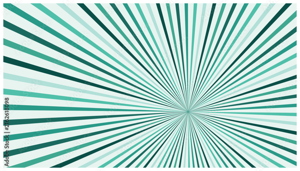 Obraz premium Abstract teal and light blue sunburst pattern for graphic design and backgrounds.