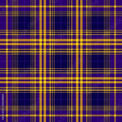 Purple gold plaid tartan seamless pattern
