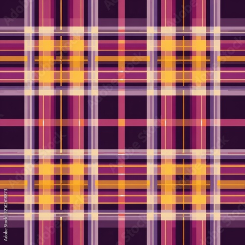 Purple yellow plaid tartan seamless pattern
