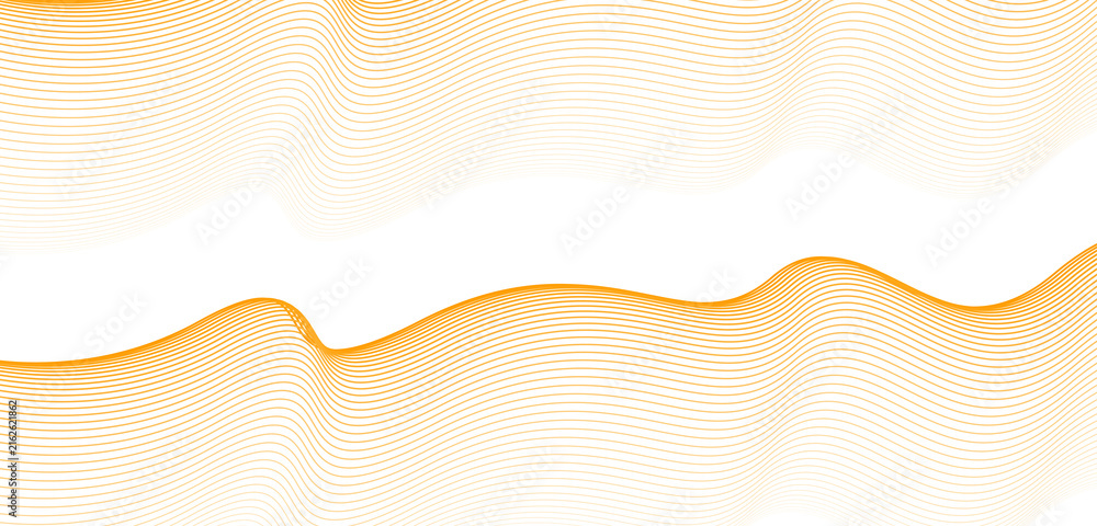 Фотография line wavy abstract vector background, minimal round lines futuristic tech backgr