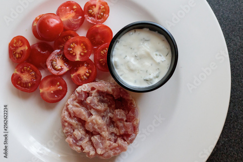 Raw Tuna Tartare With Tzatziki Sauce