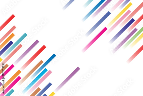 Colorful Diagonal Lines, Multicolor Stripes, Slanted Gradient Bars, Pink Blue Yellow Red Streaks, White Background, Modern Geometric Pattern, Clean Linear Design