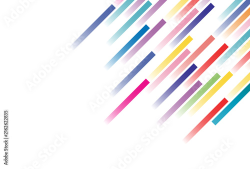 Colorful Diagonal Lines, Multicolor Stripes, Slanted Gradient Bars, Pink Blue Yellow Red Streaks, White Background, Modern Geometric Pattern, Clean Linear Design