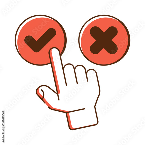 Conceptual flat design icon of choice 