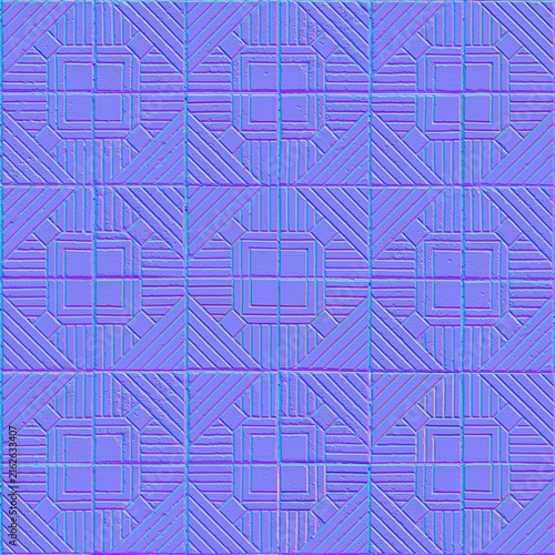 Bild auf Leinwand 3D tangent-space normal map texture designed for computer graphics and 3D modeling applications