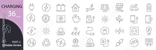 Foto Charging icon set