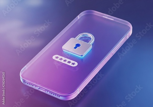 Digital Lock: Frosted Glass and Phosphorescent Glow