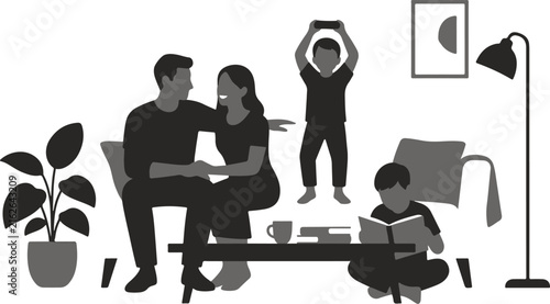 family at home