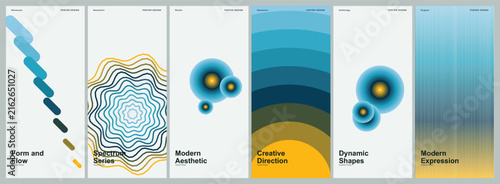 Abstract minimalist graphic design collection featuring fluid shapes and gradient color palettes on a clean transparent background