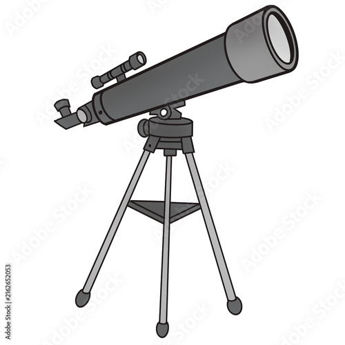telescope on a white background