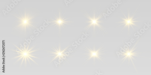 Картината върху платно Powerful starburst effect radiates intense glowing light