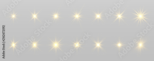 Fotografía Bright starburst flare shines with radiant luminous energy