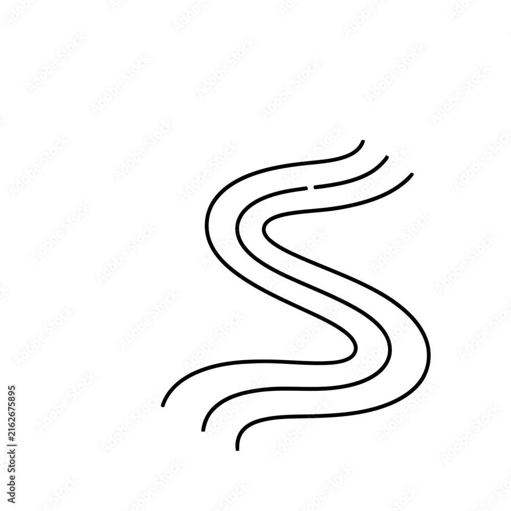 Fototapeta premium Abstract Winding Lines