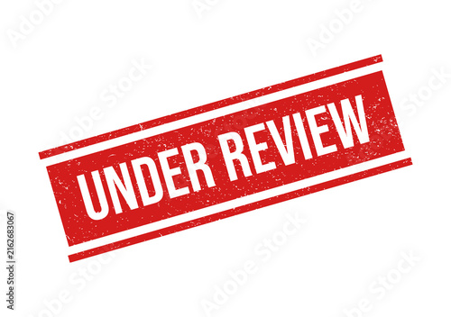 Foto Red under review stamp on transparent background isolated on transparent backgro