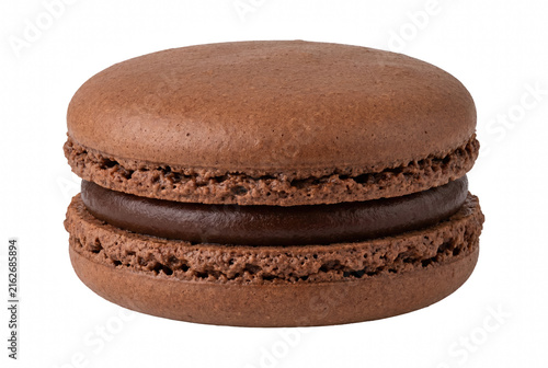 Quadro su tela Decadent Chocolate Macaron with Rich Ganache Filling