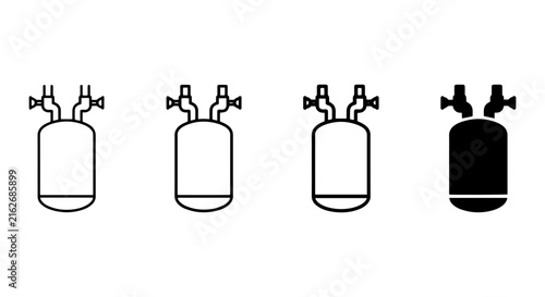 Chemical Reactor Icons, Laboratory Flask Symbols, Scientific Equipment Vector Graphics, Industrial Process Elements