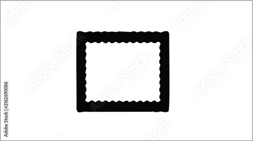 Simple Scallop Edge Frame Vector