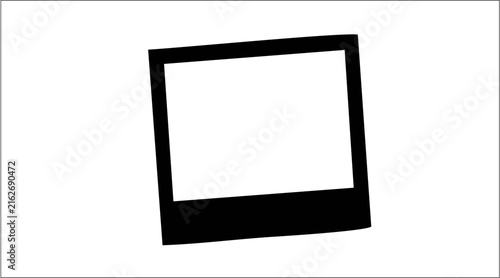 Tilted Snapshot Photo Frame Vector