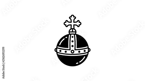 Obraz na płótnie Royal Orb and Cross Vector Icon