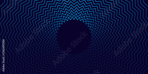 Abstract Blue Concentric Wavy Circles Digital Tech or Science Background. Medical Research or Modern Innovation Online Webinar Presentation Event.