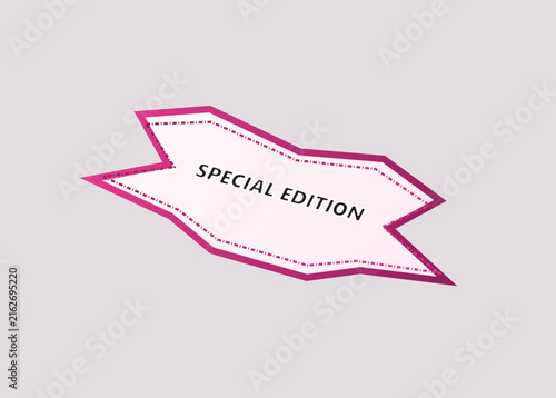 Bild auf Leinwand Abstract Geometric Shape Sticker Design with Special Edition Text for Promotiona